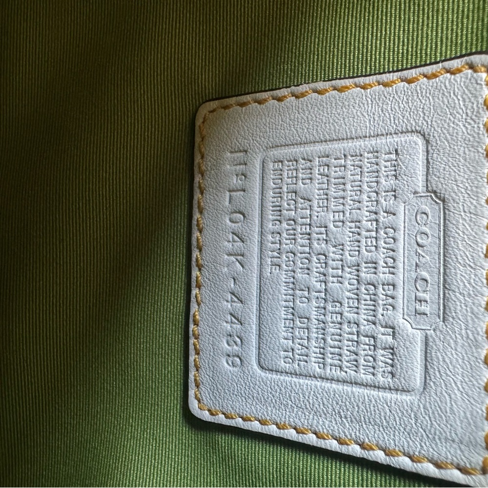 Coach Tan and White Satchel with Leaf and Butterfly Design - Picture 2 of 7
